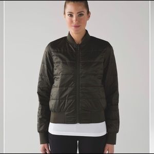 Lululemon Non-Stop Bomber Reversible - Dark Olive
